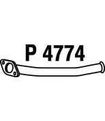 FENNO STEEL - P4774 - Трубопровод выпускной PEUGEOT 206 1.1-1.4 98-